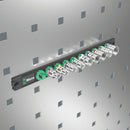 Wera 05005430001 Magnetic socket rail B 4 Zyklop socket set, 3/8" drive, 9 pieces