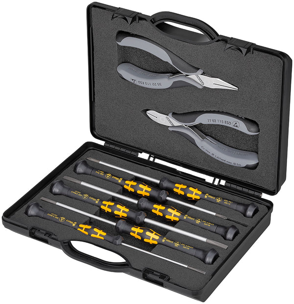 KNIPEX 00 20 18 ESD Case for Electronics Pliers with tools for work on electronic components