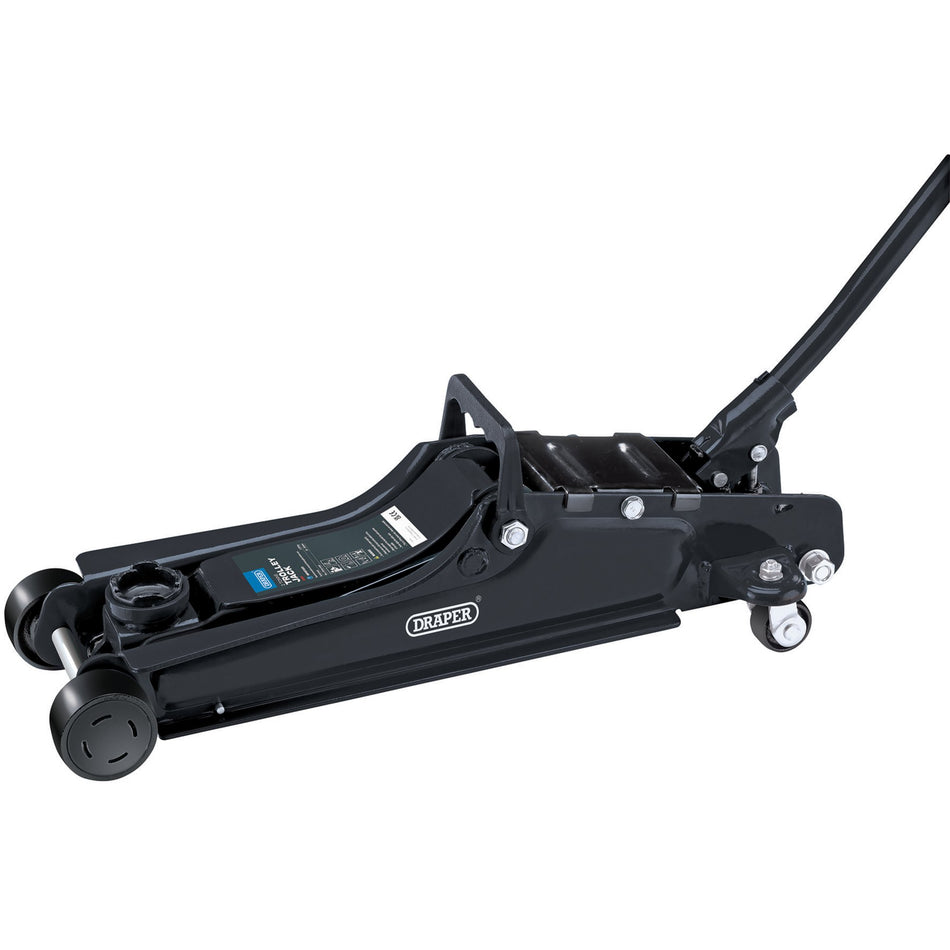 Draper 02082 Low Entry Trolley Jack, 2 Tonne