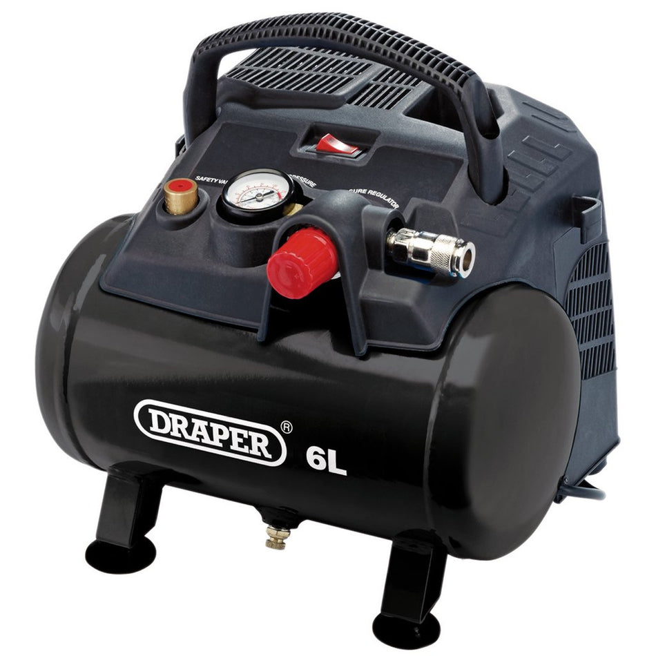 Draper 02115 6 Litre Oil Free Portable Air Line Compressor