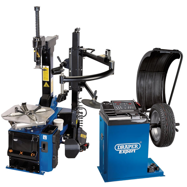 Draper 02152 Tyre Changer with Assist Arm and Wheel Balancer Kit