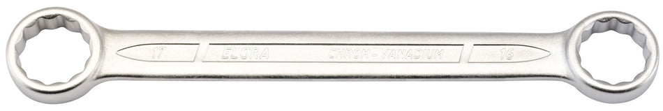 Draper 02448 Elora Flat Metric Ring Spanner, 16 x 17mm