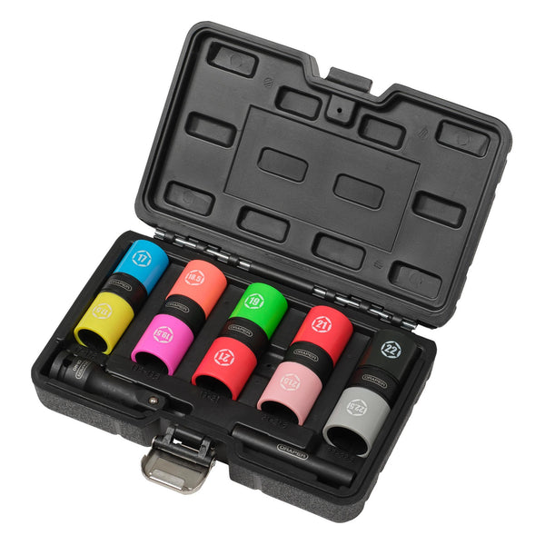 DRAPER 02744 Double Ended Wheel Lug Nut Socket Set, 1/2" Sq. Dr. (7 Piece)