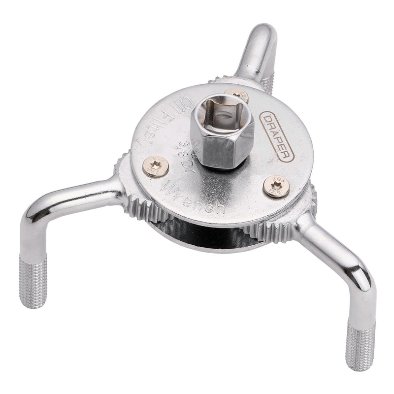 Draper 02749 3-Leg Oil Filter Wrench, 69-136mm