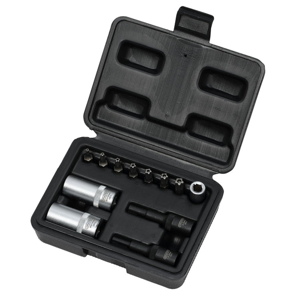 DRAPER 02907 Air Conditioning and ECU Tool Kit, 1/4" Sq. Dr. (12 Piece)