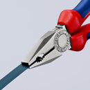 KNIPEX 03 05 180 Combination Pliers with multi-component grips chrome-plated 180 mm
