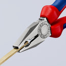 KNIPEX 03 05 180 Combination Pliers with multi-component grips chrome-plated 180 mm