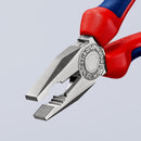 KNIPEX 03 05 180 Combination Pliers with multi-component grips chrome-plated 180 mm