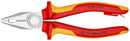 KNIPEX 03 06 180 T Combination Pliers insulated with multi-component grips, VDE-tested with integrated insulated tether attachment point for a tool tether chrome-plated 180 mm