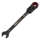 Draper 03914 Draper Expert HI-TORQ; Metric Flexible Head Ratchet Combination Spanner, 8mm, Black