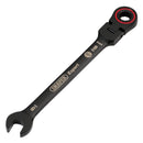 Draper 03915 Draper Expert HI-TORQ; Metric Flexible Head Ratchet Combination Spanner, 9mm, Black