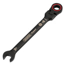 Draper 03916 Draper Expert HI-TORQ; Metric Flexible Head Ratchet Combination Spanner, 10mm, Black