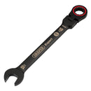 Draper 03925 Draper Expert HI-TORQ; Metric Flexible Head Ratchet Combination Spanner, 18mm, Black