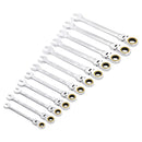 Draper 03932 Draper Expert HI-TORQ; Metric Flexible Head Ratchet Combination Spanner Set (12 Piece)