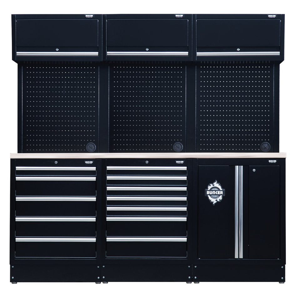 BUNKER 04415 Modular Storage Combo with Stainless Steel Worktop (14 Piece)