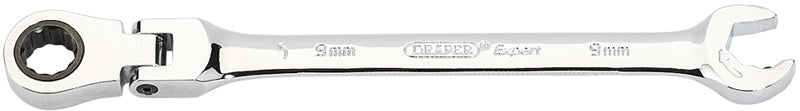 Draper 06853 Metric Combination Spanner with Flexible Head and Double Ratcheting Features (9mm)