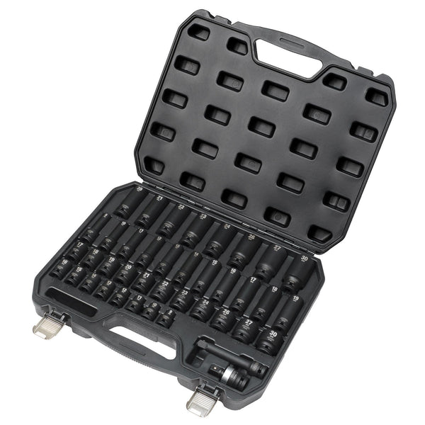 Draper 07106 Hi-TORQ¨ Impact Socket Set, 1/2" Sq. Dr. (40 Piece)