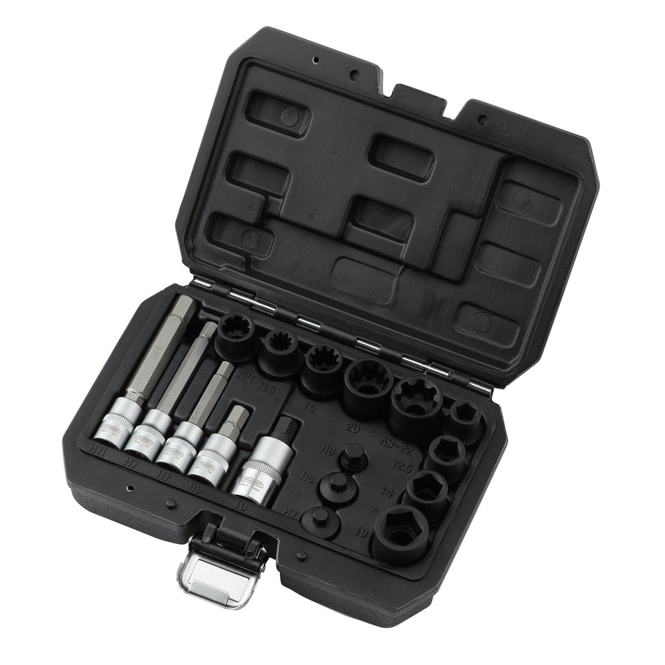 DRAPER 07114 Brake Caliper Socket and Bit Set (17 Piece)