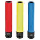 DRAPER 07121 Extra Long Alloy Wheel Nut Socket Set, 1/2" Sq. Dr. 150mm (3 Piece)