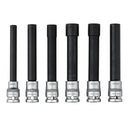 DRAPER 07125 Extra Long E-Type Sockets, 1/2" Sq. Dr. (6 Piece)