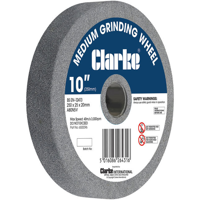 Clarke 6500096 10" (250mm) Medium Grinding Wheel for CBG250