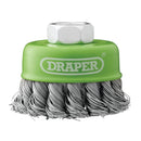 Draper 08053 Stainless-Steel Twist-Knot Wire Cup Brush, 65mm, M14