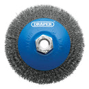 Draper 08065 Steel Bevelled Crimped Wire Wheel Brush, 115mm, M14