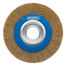 Draper 08066 Brassed Steel Bench Grinder Wire Wheel Brush, 150 x 31.75mm