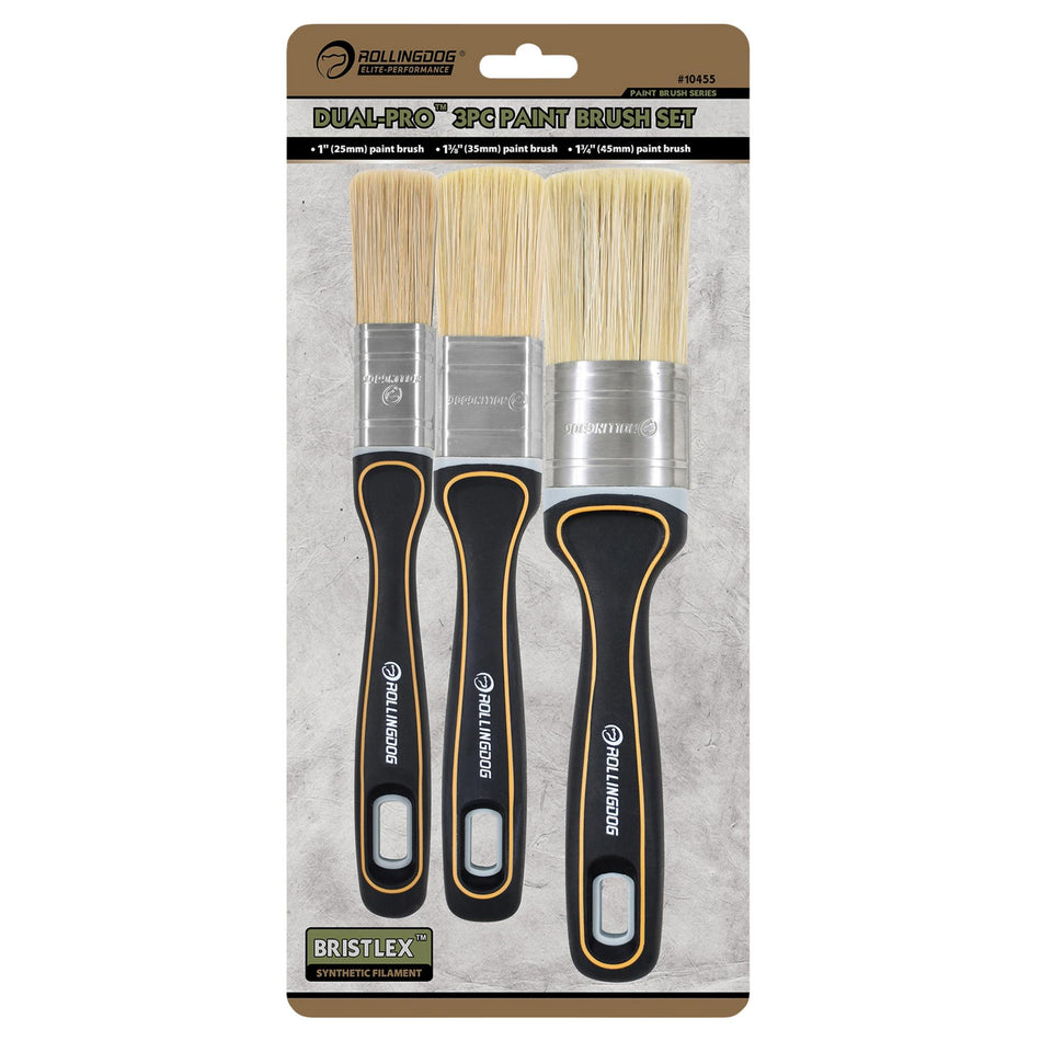 Draper 08142 ROLLINGDOG DUAL-PRO™ DP1000 Paint Brush Set (3 Piece)
