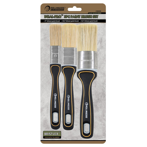 Draper 08142 ROLLINGDOG DUAL-PRO&#8482; DP1000 Paint Brush Set (3 Piece)