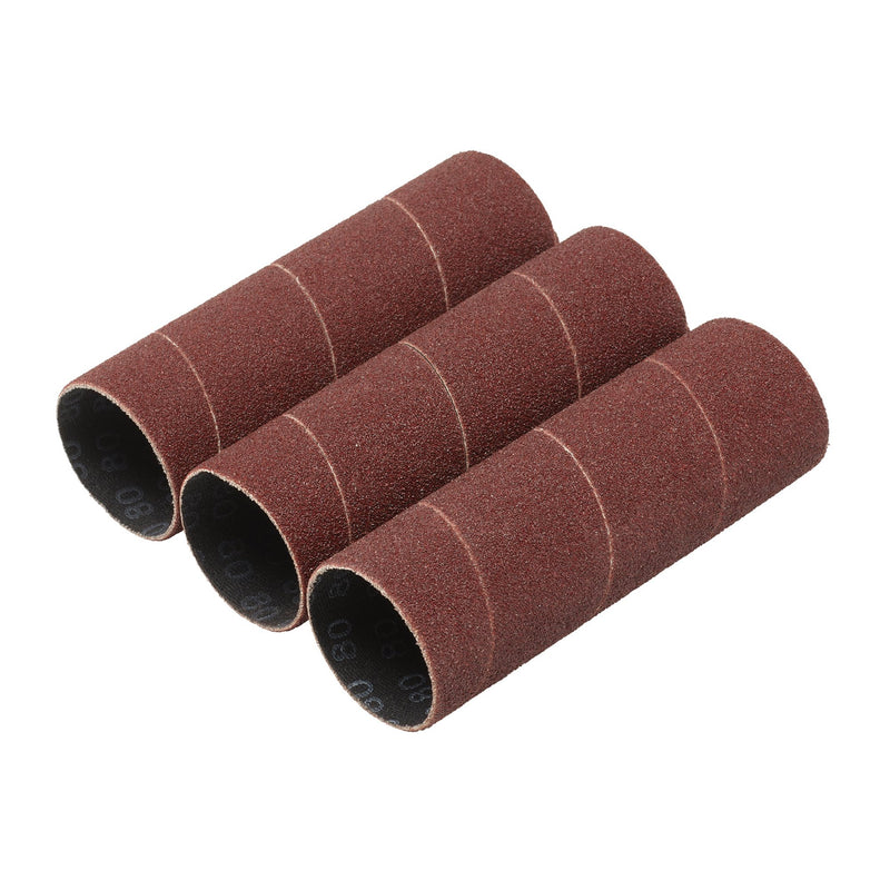 Draper 08404 Aluminium Oxide Sanding Sleeves, 38 x 115mm, 80 Grit (Pack of 3)