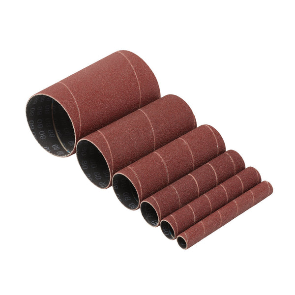 Draper 08407 Assorted Aluminium Oxide Sanding Sleeves, 115mm, 80 Grit (Pack of 6)