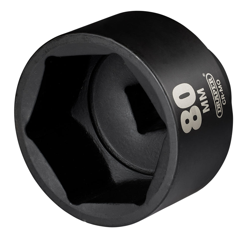Draper 08505 Draper HI-TORQ; Impact Socket, 1" Sq. Dr. 80mm