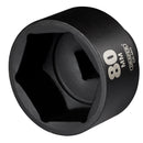 Draper 08505 Draper HI-TORQ; Impact Socket, 1" Sq. Dr. 80mm