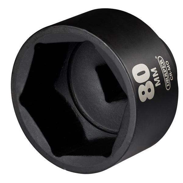 Draper 08505 Draper HI-TORQ; Impact Socket, 1" Sq. Dr. 80mm