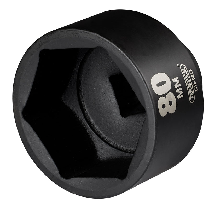 Draper 08505 Draper HI-TORQ; Impact Socket, 1" Sq. Dr. 80mm