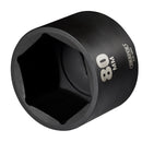 Draper 08525 Draper HI-TORQ; Deep Impact Socket, 1" Sq. Dr., 80mm
