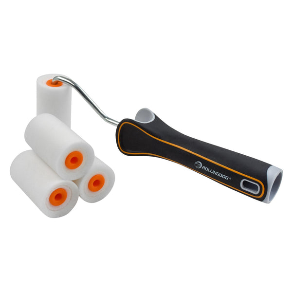 Draper 08591 ROLLINGDOG SUPER-EDGE&#8482; Mini High-Density Paint Roller Set, 2"/50mm (5 Piece)