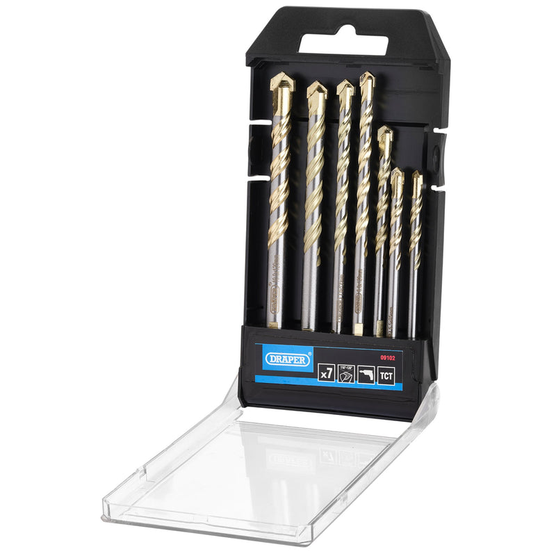 Draper 09102 Multi Construction TCT Drill Bit Set (7 Piece)