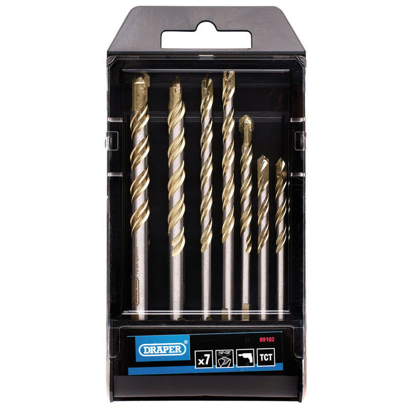 Draper 09102 Multi Construction TCT Drill Bit Set (7 Piece)