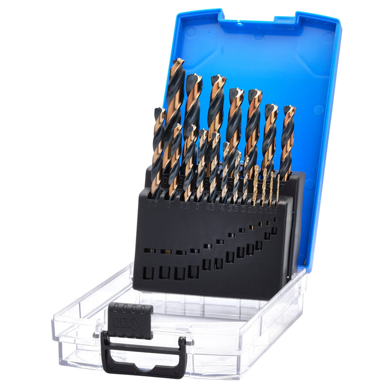 Draper 09104 HSS Turbo Titanium Drill Bit Set (19 Piece)