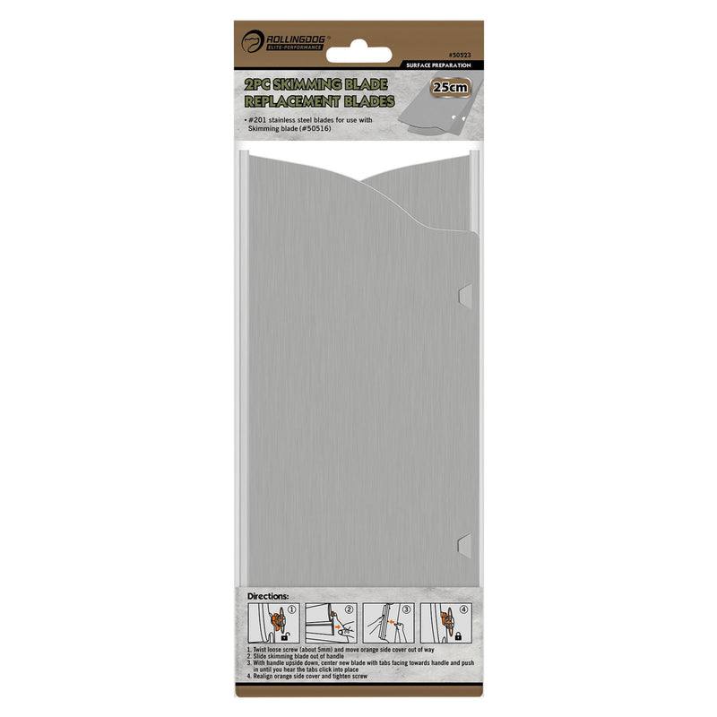 Draper 09639 ROLLINGDOG Replacement Skimming Blades, 250mm (Pack of 2)