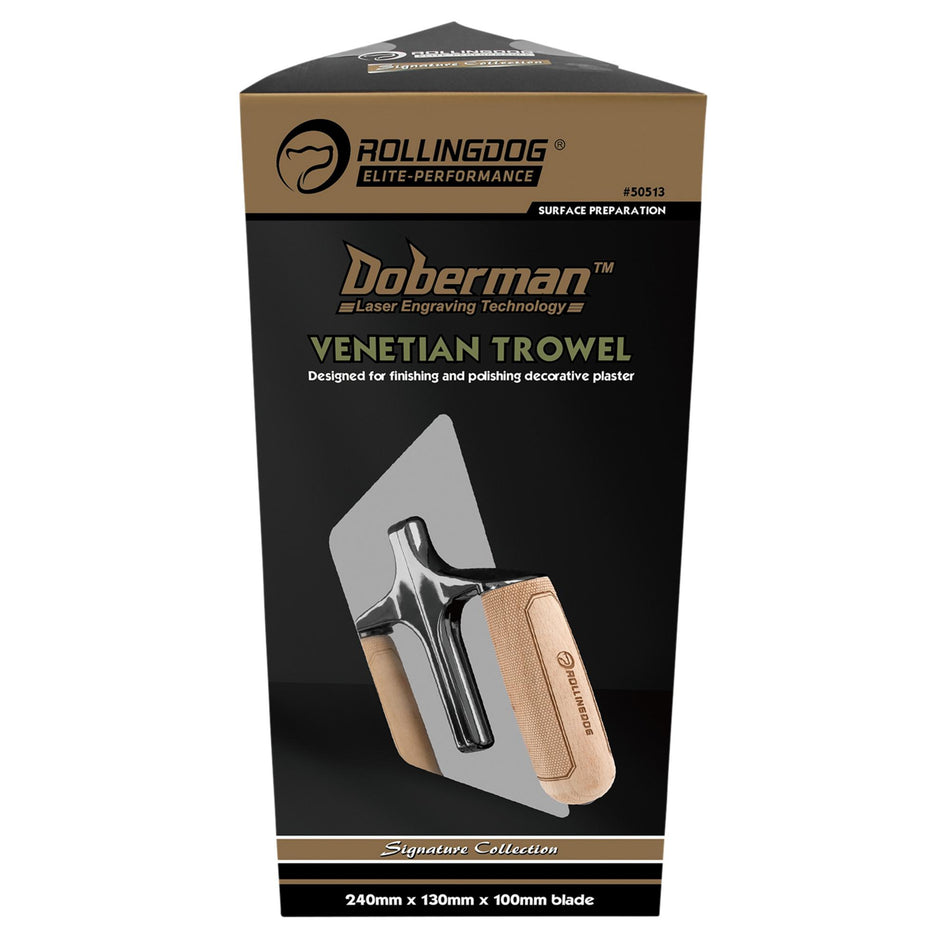 Draper 09646 ROLLINGDOG DOBERMAN™ Venetian Trowel, 240 x 130 x 100mm