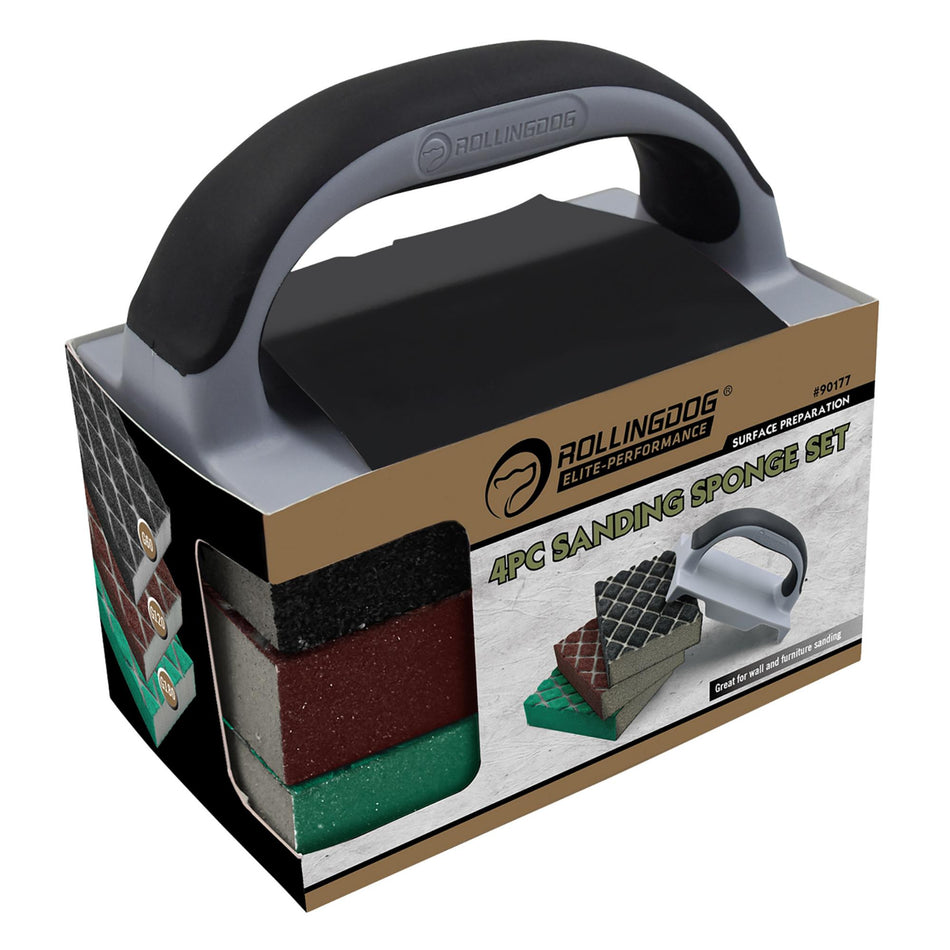 Draper 09652 ROLLINGDOG Sanding Sponge Set (4 Piece)