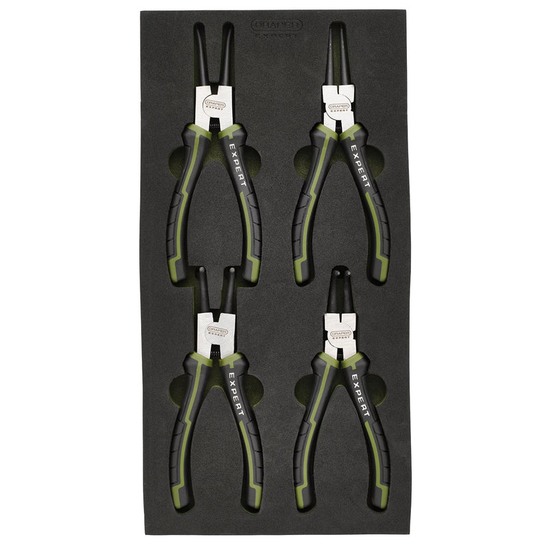 Draper Expert 09930  Circlip Pliers Set in EVA Foam Tray, 180mm (4 Piece)