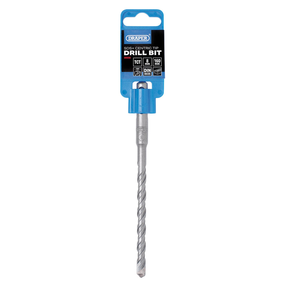 Draper 09998 SDS Plus Centric Tip Drill Bit, 8.0 x 160mm