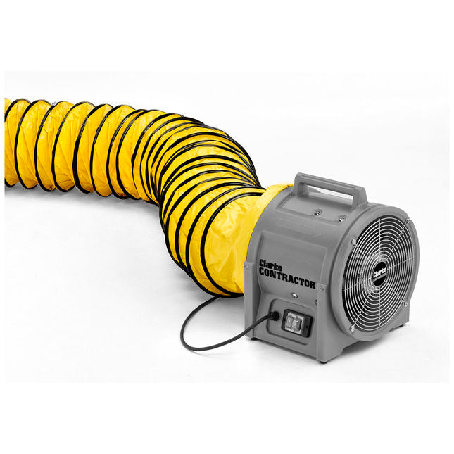 Clarke 3230481 12Ó Flexible PVC Duct for Contractor CON305 and CON350 Ventilation Fans - Yellow