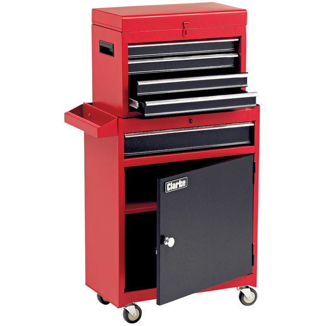 Clarke 7638255 CTB5C 5 Drawer Combination Tool Chest & Cabinet Set