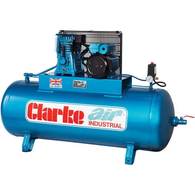 Clarke 2092290 XE18/200 (O/L) 18cfm 200 Litre 4HP Industrial Air Compressor (230V)