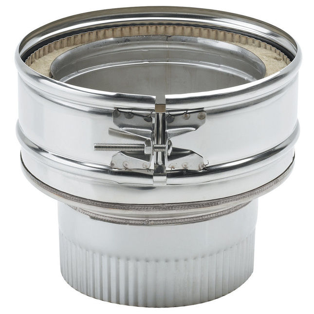 Clarke 6911261 5" to 6" Appliance Connector Vitreous to Stainless